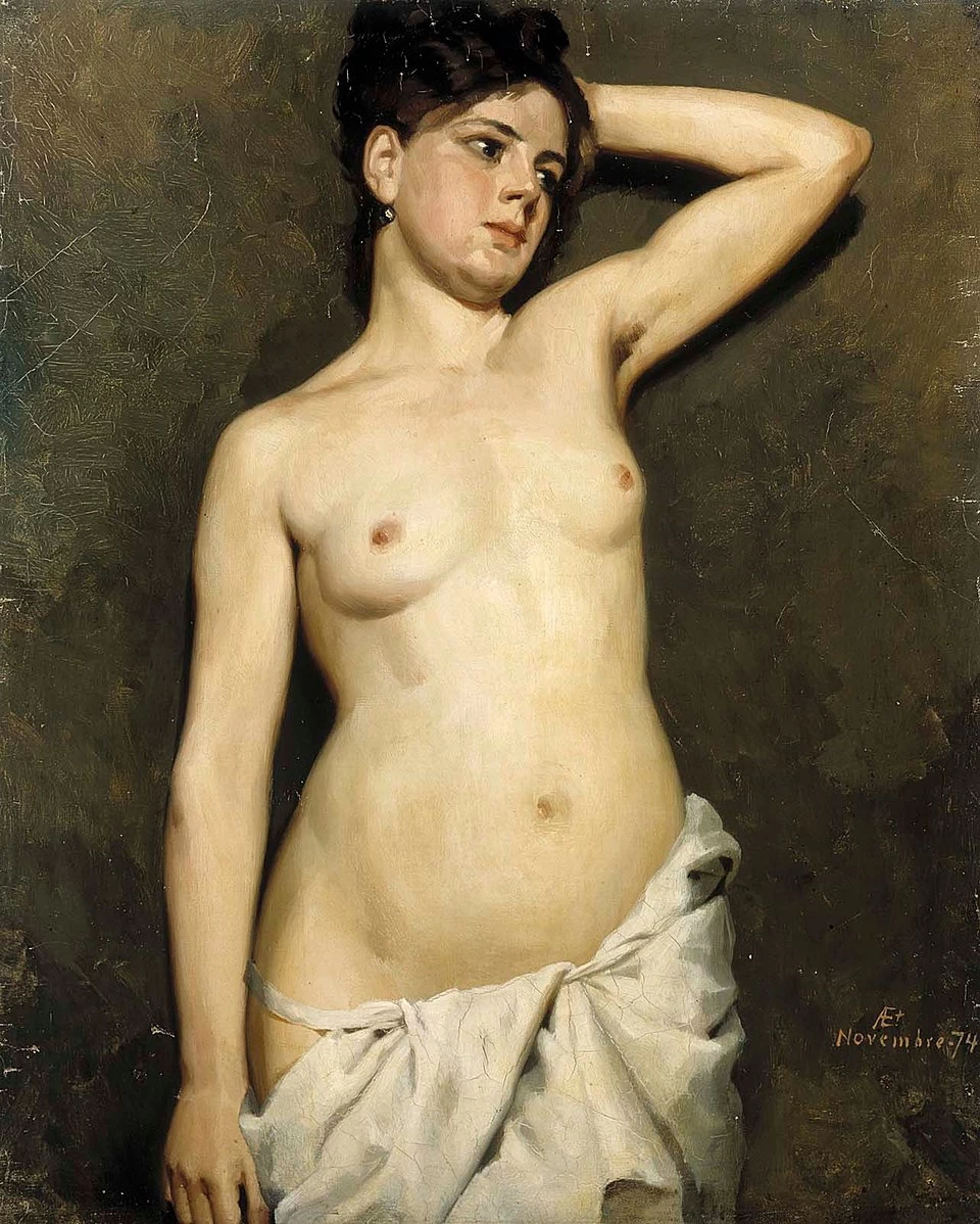 Albert Edelfelt - Studio del modello femminile, Museo d'arte Ateneum, Helsinki 1